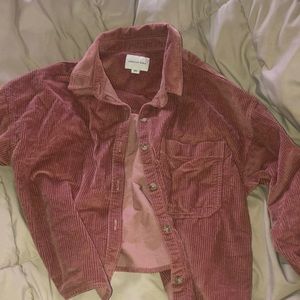 American Eagle Crop Button Down